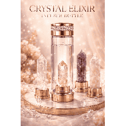 Crystal Elixir™ – Bouteille en Verre & Cristal | Hydratation Élégante